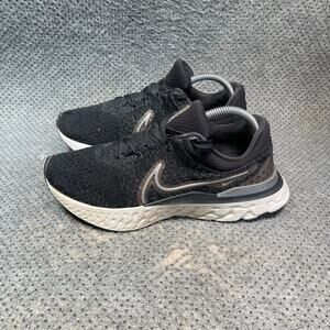 Nike React Infinity Run Flyknit 3 Black Running Shoes No Insoles Size 9.5 Womens